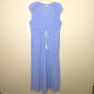 J CREW Blue/White Pinstripe Dress